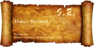Ihász Roland névjegykártya