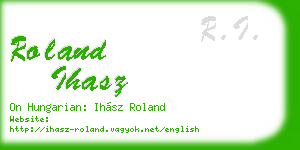 roland ihasz business card